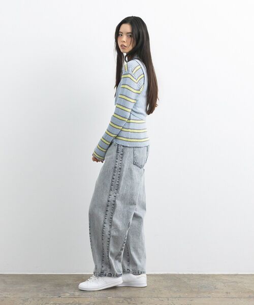 CRAFT STANDARD BOUTIQUE（クラフトスタンダードブティック）の「2点セット/ベスト＋ハーフボタンリブニットトップ◆（ニット/セーター・レディース・ライトブルー/ベージュ/ライトグレー・FREE）」の10枚目の写真