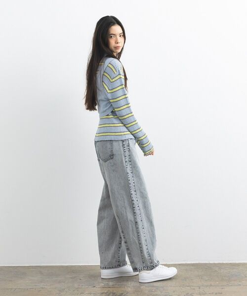 CRAFT STANDARD BOUTIQUE（クラフトスタンダードブティック）の「2点セット/ベスト＋ハーフボタンリブニットトップ◆（ニット/セーター・レディース・ライトブルー/ベージュ/ライトグレー・FREE）」の12枚目の写真