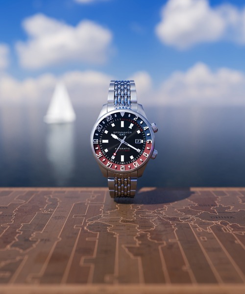 SPINNAKER（スピニカー）の「SPINNAKER/スピニカー BRADNER GMT AUTOMATIC 腕時計 SPN-SP512155 メンズ（アナログ腕時計・メンズ・ブラック・FREE）」の9枚目の写真