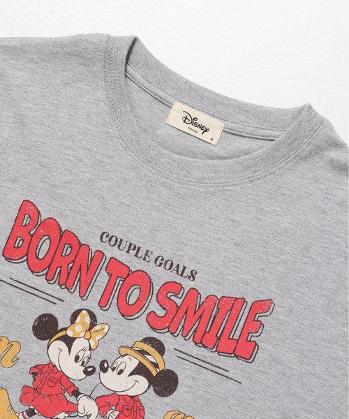Disney(ディズニー)の「【DISNEY/ディズニー】ミッキー&ミニープリントロングスリーブTシャツ(Mickey Mouse/Minnie Mouse)(Tシャツ/カットソー・レディース・オートミール/カーキ/杢グレー/ベージュ・LARGE/MEDIUM)」の8枚目の写真