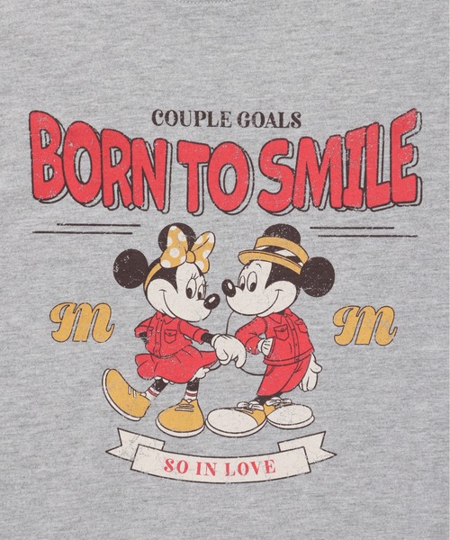 Disney(ディズニー)の「【DISNEY/ディズニー】ミッキー&ミニープリントロングスリーブTシャツ(Mickey Mouse/Minnie Mouse)(Tシャツ/カットソー・レディース・オートミール/カーキ/杢グレー/ベージュ・LARGE/MEDIUM)」の9枚目の写真