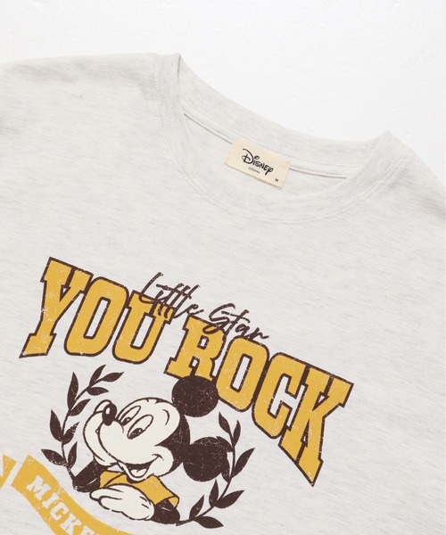 Disney(ディズニー)の「【DISNEY/ディズニー】ミッキー&ミニープリントロングスリーブTシャツ(Mickey Mouse/Minnie Mouse)(Tシャツ/カットソー・レディース・オートミール/カーキ/杢グレー/ベージュ・LARGE/MEDIUM)」の11枚目の写真