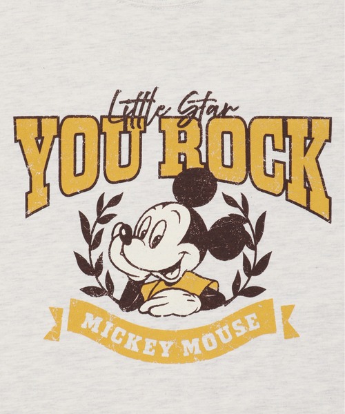 Disney(ディズニー)の「【DISNEY/ディズニー】ミッキー&ミニープリントロングスリーブTシャツ(Mickey Mouse/Minnie Mouse)(Tシャツ/カットソー・レディース・オートミール/カーキ/杢グレー/ベージュ・LARGE/MEDIUM)」の12枚目の写真