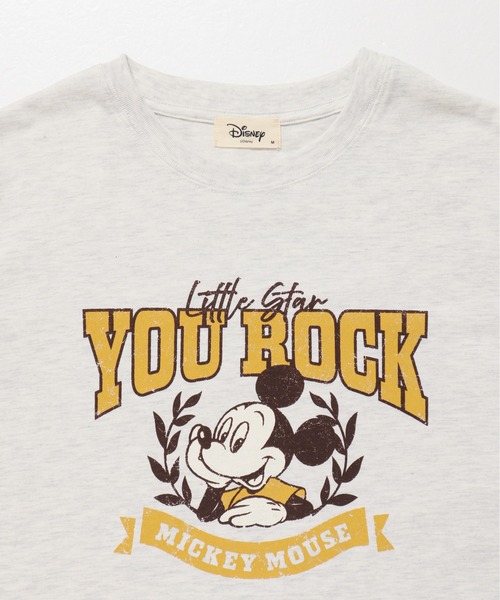 Disney(ディズニー)の「【DISNEY/ディズニー】ミッキー&ミニープリントロングスリーブTシャツ(Mickey Mouse/Minnie Mouse)(Tシャツ/カットソー・レディース・オートミール/カーキ/杢グレー/ベージュ・LARGE/MEDIUM)」の10枚目の写真