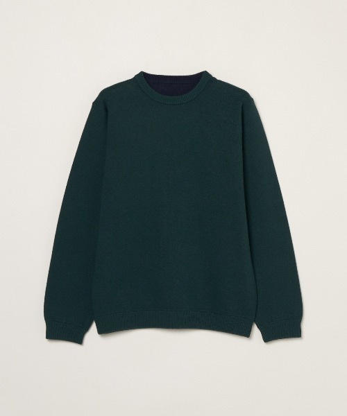 three dots（スリードッツ）の「デュアルレイヤード スウェット（スウェット・メンズ・グリーン系その他・MEDIUM/SMALL）」の3枚目の写真