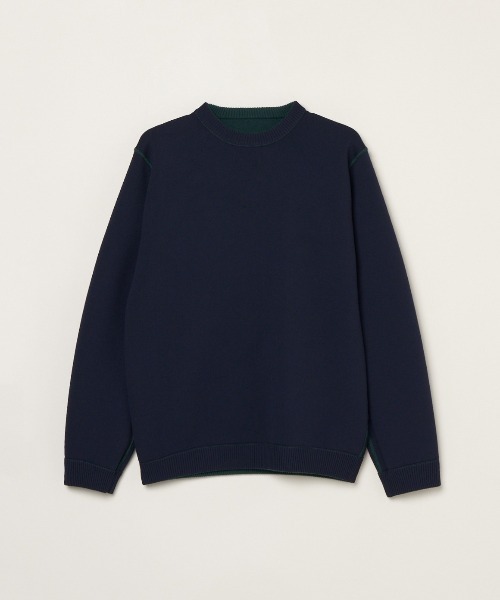 three dots（スリードッツ）の「デュアルレイヤード スウェット（スウェット・メンズ・グリーン系その他・MEDIUM/SMALL）」の4枚目の写真