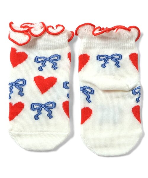 BREEZE（ブリーズ）の「ソックス　マイファーストブリーズ（ベビーシューズ/ベビーソックス・キッズ・オフホワイト/ブラック/ピンク/レッド/チャコール/ミント/オレンジ/イエロー・9/12）」の2枚目の写真