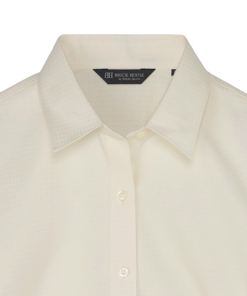 TOKYO SHIRTS(トウキョウシャツ)の「【透け防止】 形態安定ノンアイロン レギュラー 長袖ビジネスワイシャツ(ビジネスシャツ・レディース・イエロー・S/M/L/LL/XL)」の3枚目の写真