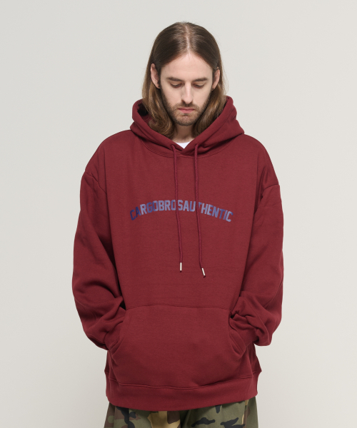 CARGOBROS（カーゴブロス）の「アーチロゴオーバーフィットフードTシャツ（バーガンディ）（パーカー・メンズ・その他・SMALL/MEDIUM/LARGE/X-LARGE/S-M/M-L/L-XL/XL-XXL）」の5枚目の写真