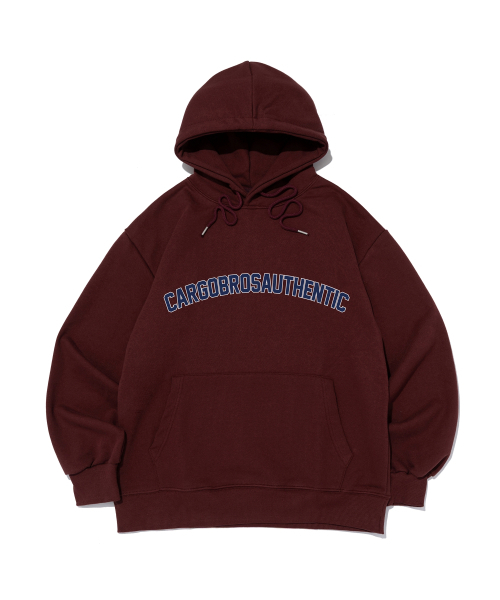 CARGOBROS（カーゴブロス）の「アーチロゴオーバーフィットフードTシャツ（バーガンディ）（パーカー・メンズ・その他・SMALL/MEDIUM/LARGE/X-LARGE/S-M/M-L/L-XL/XL-XXL）」の4枚目の写真