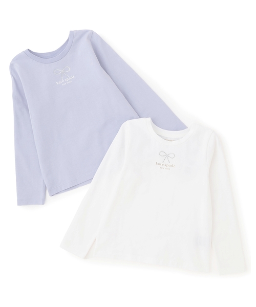 kate spade new york kids(ケイトスペードニューヨーク)の「ボウ長袖Tシャツ(Tシャツ/カットソー・キッズ・オフホワイト/サックスブルー・130cm/140cm/150cm/160cm/120cm)」の7枚目の写真