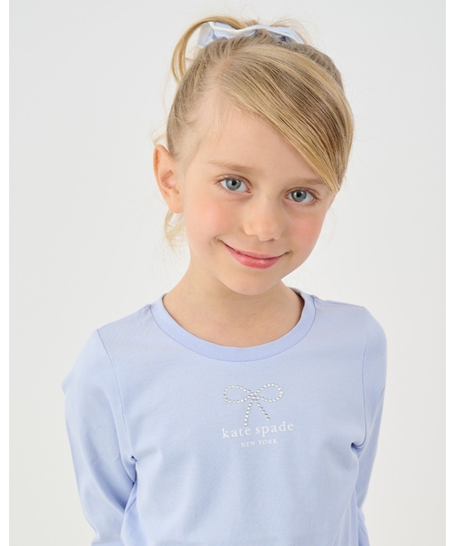 kate spade new york kids(ケイトスペードニューヨーク)の「ボウ長袖Tシャツ(Tシャツ/カットソー・キッズ・オフホワイト/サックスブルー・130cm/140cm/150cm/160cm/120cm)」の9枚目の写真