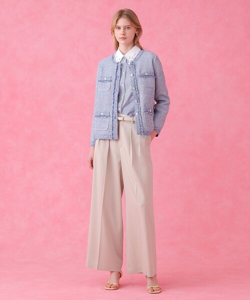ANAYI（アナイ）の「ミックスツイード ジャケットカーディガン（カーディガン/ボレロ・レディース・ピンクベージュ/ブルー・38/36）」の13枚目の写真