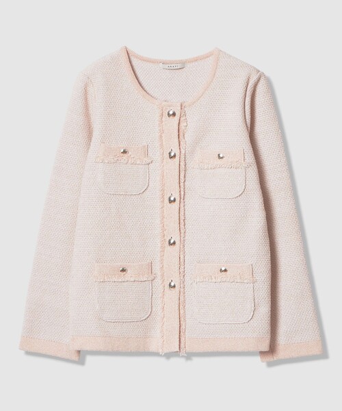 ANAYI（アナイ）の「ミックスツイード ジャケットカーディガン（カーディガン/ボレロ・レディース・ピンクベージュ/ブルー・38/36）」の14枚目の写真
