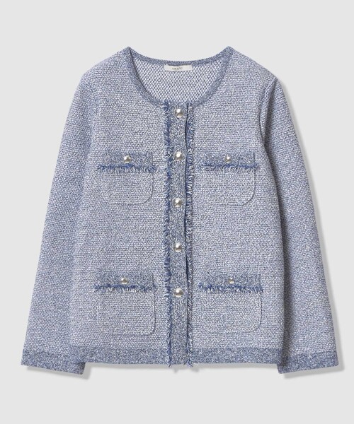 ANAYI（アナイ）の「ミックスツイード ジャケットカーディガン（カーディガン/ボレロ・レディース・ピンクベージュ/ブルー・38/36）」の17枚目の写真