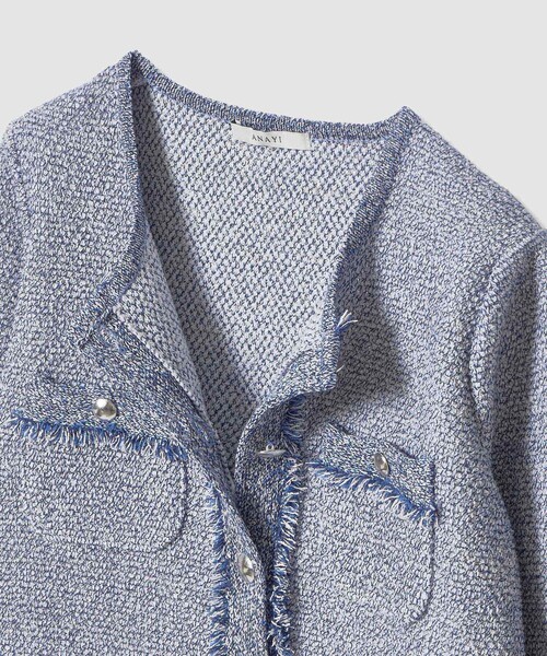 ANAYI（アナイ）の「ミックスツイード ジャケットカーディガン（カーディガン/ボレロ・レディース・ピンクベージュ/ブルー・38/36）」の19枚目の写真