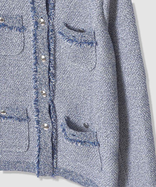 ANAYI（アナイ）の「ミックスツイード ジャケットカーディガン（カーディガン/ボレロ・レディース・ピンクベージュ/ブルー・38/36）」の21枚目の写真