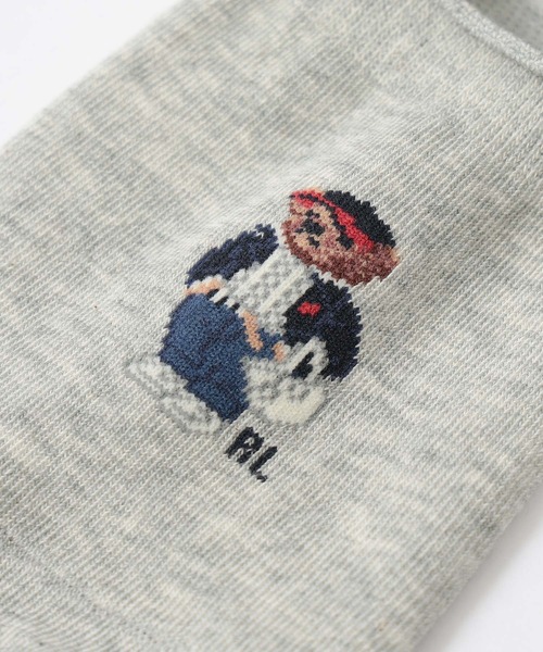 POLO RALPH LAUREN(ポロ ラルフ ローレン)の「POLO RALPH LAUREN オーガニックコットン混 かかと滑り止め付き S26ベア カバーソックス 03207838(ソックス/靴下・レディース・ネイビー/サーモンピンク/ライトグレー/オフホワイト・23-25cm)」の5枚目の写真