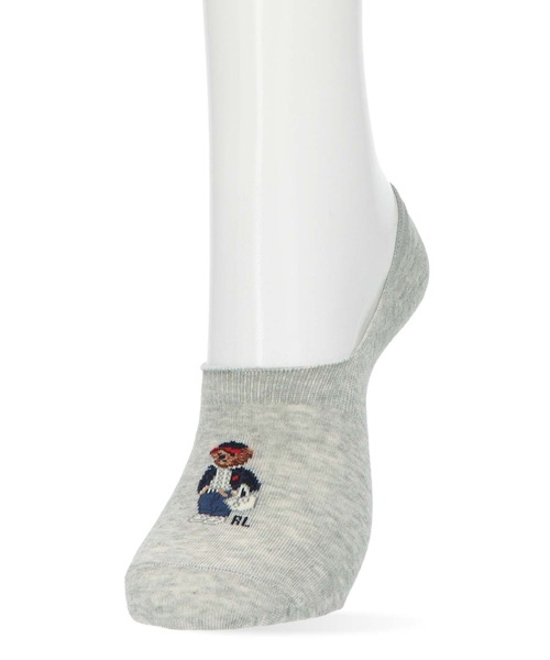 POLO RALPH LAUREN(ポロ ラルフ ローレン)の「POLO RALPH LAUREN オーガニックコットン混 かかと滑り止め付き S26ベア カバーソックス 03207838(ソックス/靴下・レディース・ネイビー/サーモンピンク/ライトグレー/オフホワイト・23-25cm)」の10枚目の写真