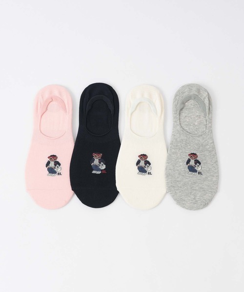 POLO RALPH LAUREN(ポロ ラルフ ローレン)の「POLO RALPH LAUREN オーガニックコットン混 かかと滑り止め付き S26ベア カバーソックス 03207838(ソックス/靴下・レディース・ネイビー/サーモンピンク/ライトグレー/オフホワイト・23-25cm)」の13枚目の写真