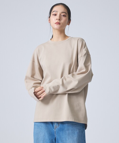 FORTUNA HOMME（フォルトゥナオム）の「【FORTUNA /フォルトゥナ】ClearCocoonLSTee/クリアコクーンロングスリーブTシャツ/ユニセックス/【WEB限定】（Tシャツ/カットソー・メンズ・グレイッシュベージュ/ブラック/ホワイト・L/M）」の17枚目の写真