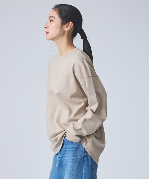 FORTUNA HOMME（フォルトゥナオム）の「【FORTUNA /フォルトゥナ】ClearCocoonLSTee/クリアコクーンロングスリーブTシャツ/ユニセックス/【WEB限定】（Tシャツ/カットソー・メンズ・グレイッシュベージュ/ブラック/ホワイト・L/M）」の19枚目の写真