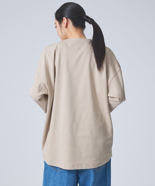 FORTUNA HOMME（フォルトゥナオム）の「【FORTUNA /フォルトゥナ】ClearCocoonLSTee/クリアコクーンロングスリーブTシャツ/ユニセックス/【WEB限定】（Tシャツ/カットソー・メンズ・グレイッシュベージュ/ブラック/ホワイト・L/M）」の20枚目の写真