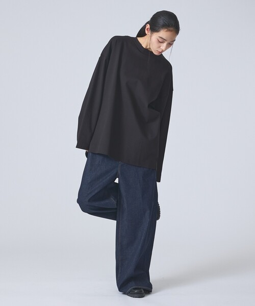 FORTUNA HOMME（フォルトゥナオム）の「【FORTUNA /フォルトゥナ】ClearCocoonLSTee/クリアコクーンロングスリーブTシャツ/ユニセックス/【WEB限定】（Tシャツ/カットソー・メンズ・グレイッシュベージュ/ブラック/ホワイト・L/M）」の11枚目の写真