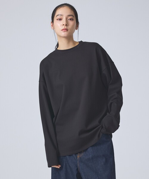 FORTUNA HOMME（フォルトゥナオム）の「【FORTUNA /フォルトゥナ】ClearCocoonLSTee/クリアコクーンロングスリーブTシャツ/ユニセックス/【WEB限定】（Tシャツ/カットソー・メンズ・グレイッシュベージュ/ブラック/ホワイト・L/M）」の12枚目の写真