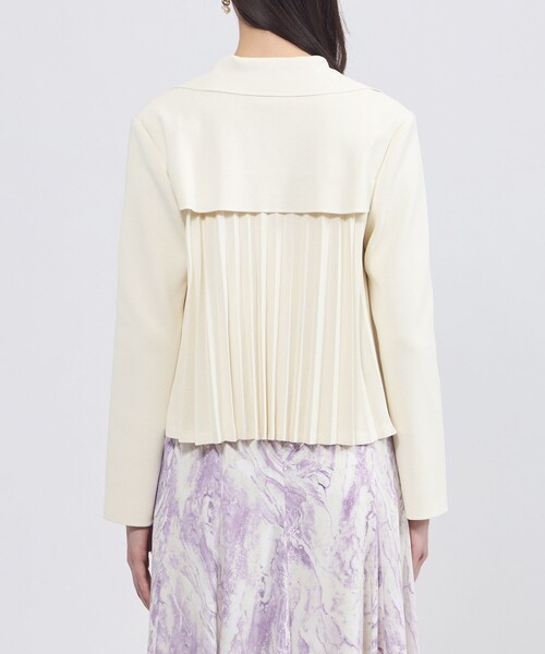 EPOCA(エポカ)の「【La maglia】 プリーツコンビ ニットジャケット(テーラードジャケット・レディース・ネイビー/オフホワイト・40)」の8枚目の写真