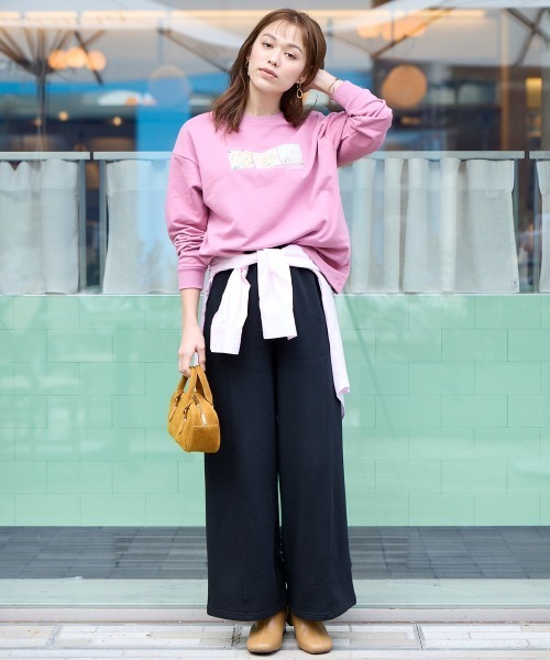 SMILE LAND（スマイルランド）の「＜大きいサイズ＞ゆるシルエットストライプシャツ（シャツ/ブラウス・レディース・ピンク系/ネイビー系/ブルー系・L/LL/3L/4L/5L）」の8枚目の写真