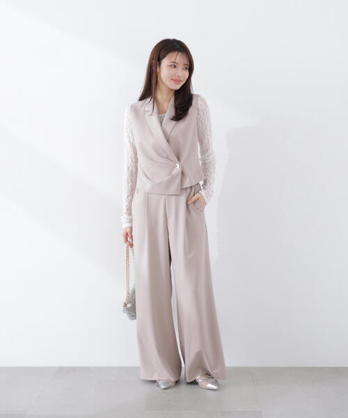 PROPORTION BODY DRESSING(プロポーションボディドレッシング)の「タックアシメジレ / 1216155302(ベスト・レディース・ダークグレー/ベージュ・SMALL/MEDIUM)」の18枚目の写真