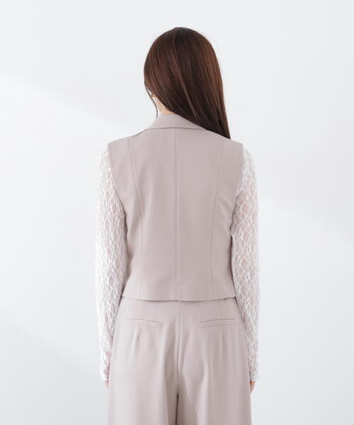 PROPORTION BODY DRESSING(プロポーションボディドレッシング)の「タックアシメジレ / 1216155302(ベスト・レディース・ダークグレー/ベージュ・SMALL/MEDIUM)」の22枚目の写真