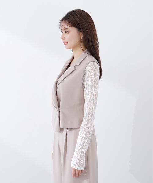 PROPORTION BODY DRESSING（プロポーションボディドレッシング）の「タックアシメジレ / 1216155302（ベスト・レディース・ダークグレー/ベージュ・SMALL/MEDIUM）」の21枚目の写真