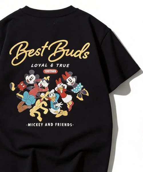 Disney(ディズニー)の「2026SS Disney/ディズニー ミッキー/ミニー/ドナルド/デイジー/トイ・ストーリー フロント/バックプリント 半袖Tシャツ(Tシャツ/カットソー・レディース・グレー/ブラック系その他/ピンク系その他/サックスブルー/レッド/ライム/オートミール/ネイビー/グリーン/クリーム/ブラック/ピンク/モカ/ベージュ系その他/ブラック系その他2/スカイブルー・M/L)」の1枚目の写真