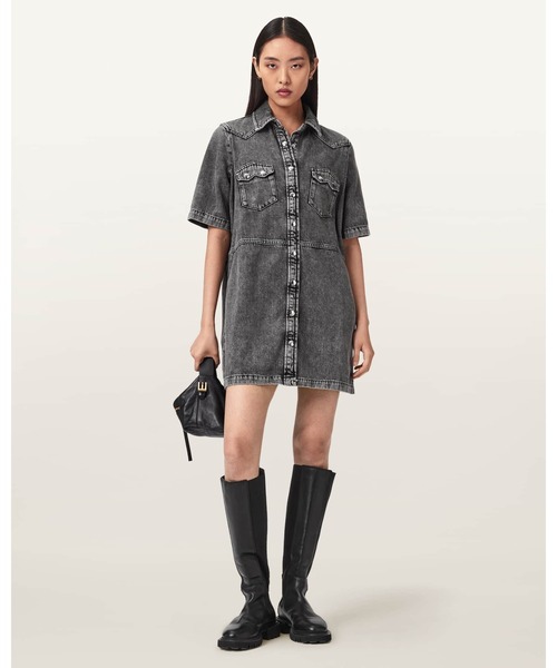 セール】ROCK DENIM MINI DRESS | ROCK デニム ミニ ドレス 