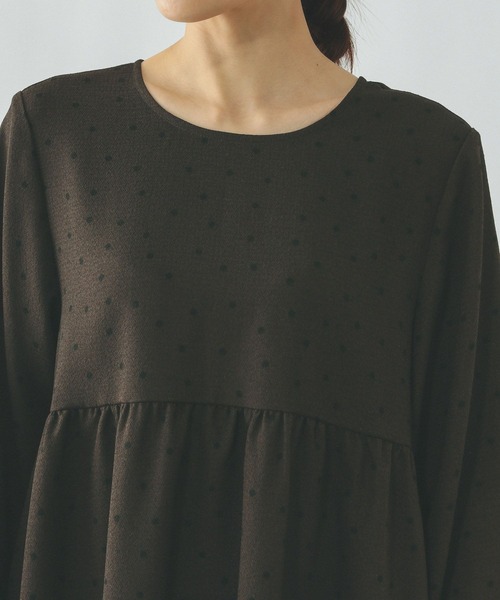 GLOBAL WORK（グローバルワーク）の「2WAYドットティアードワンピース/636032（ワンピース・レディース・ブラック/ダークブラウン・LARGE/MEDIUM）」の9枚目の写真