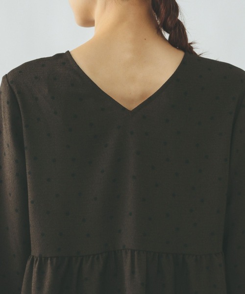 GLOBAL WORK（グローバルワーク）の「2WAYドットティアードワンピース/636032（ワンピース・レディース・ブラック/ダークブラウン・LARGE/MEDIUM）」の10枚目の写真