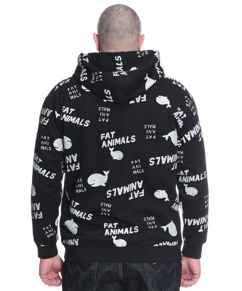 B&T CLUB(ビーティークラブ)の「パーカー 長袖 メンズ 大きいサイズ FAT ANIMALS クジラプリント フルジップ B&T CLUB (ビーアンドティークラブ)(パーカー・メンズ・ネイビー/アイボリー/ブラック・X1(3L~4L)/X2(4L~5L)/X3(6L~7L))」の15枚目の写真