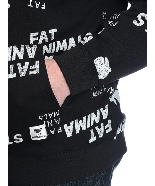 B&T CLUB(ビーティークラブ)の「パーカー 長袖 メンズ 大きいサイズ FAT ANIMALS クジラプリント フルジップ B&T CLUB (ビーアンドティークラブ)(パーカー・メンズ・ネイビー/アイボリー/ブラック・X1(3L~4L)/X2(4L~5L)/X3(6L~7L))」の20枚目の写真