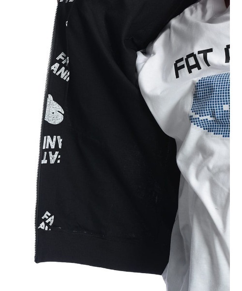 B&T CLUB(ビーティークラブ)の「パーカー 長袖 メンズ 大きいサイズ FAT ANIMALS クジラプリント フルジップ B&T CLUB (ビーアンドティークラブ)(パーカー・メンズ・ネイビー/アイボリー/ブラック・X1(3L~4L)/X2(4L~5L)/X3(6L~7L))」の21枚目の写真