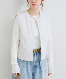 Simplicite（サンプリシテ）の「キルティング刺繍ベスト（その他アウター）」