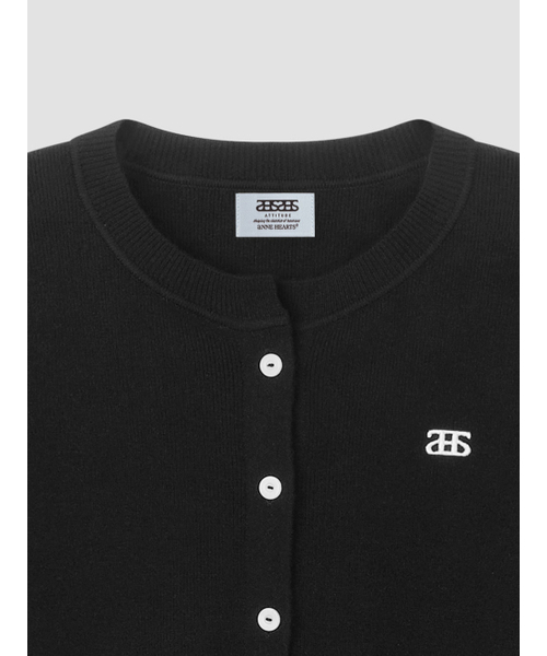 ANNEHEARTS(アンハーツ)の「Logoplay Knit Cardigan Black(カーディガン/ボレロ・レディース・その他・FREE)」の9枚目の写真