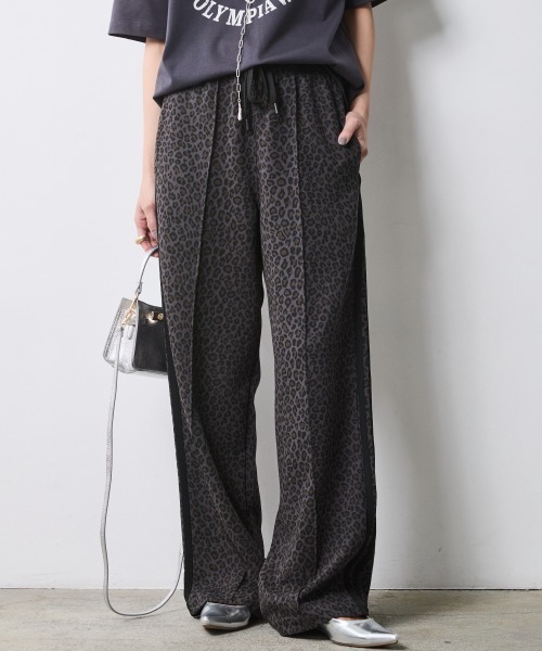 レオパードトラックパンツ＜大きいサイズ有＞シックスタイル