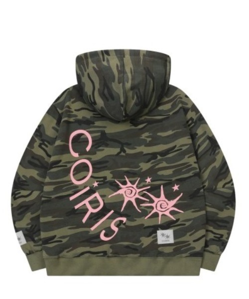 COIRIS_(コイリス)の「◇COIRIS◇セットアップ対応可能/グライム セットアップ カモ 2WAY フード ジップアップ GRIME SET-UP CAMO 2-WAY HOOD ZIP-UP(パーカー・レディース・グリーン系カモフラージュ・FREE)」の2枚目の写真