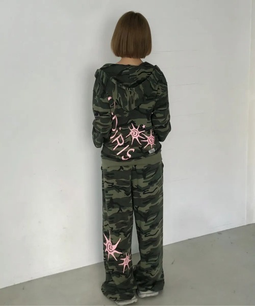 COIRIS_(コイリス)の「◇COIRIS◇セットアップ対応可能/グライム セットアップ カモ 2WAY フード ジップアップ GRIME SET-UP CAMO 2-WAY HOOD ZIP-UP(パーカー・レディース・グリーン系カモフラージュ・FREE)」の8枚目の写真