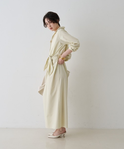Rouge vif(ルージュヴィフ)の「ドレープウエストリボンワンピース(ワンピース・レディース・ブラウン/アイボリー/ベージュ・36/38)」の22枚目の写真