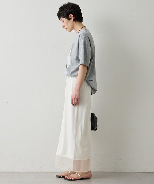 THE PAUSE（ザ ポーズ）の「【THE PAUSE】シアーヘムタイトスカート（スカート・レディース・ブラック/オフホワイト・FREE）」の6枚目の写真