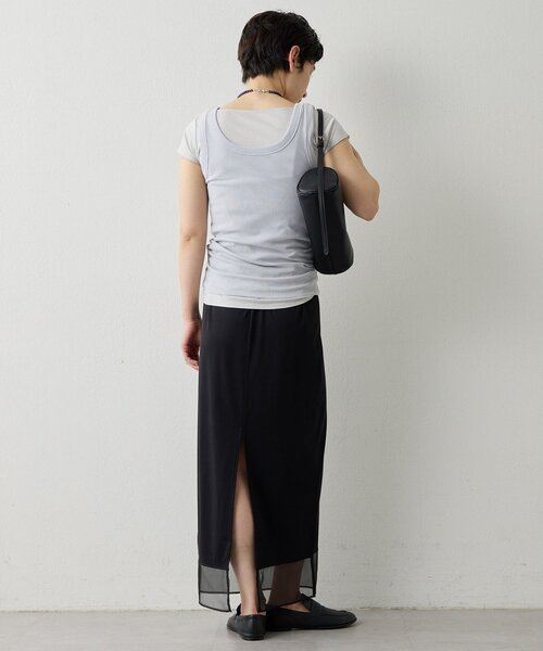 THE PAUSE（ザ ポーズ）の「【THE PAUSE】シアーヘムタイトスカート（スカート・レディース・ブラック/オフホワイト・FREE）」の13枚目の写真