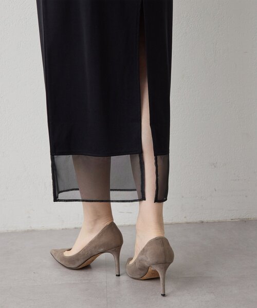 THE PAUSE（ザ ポーズ）の「【THE PAUSE】シアーヘムタイトスカート（スカート・レディース・ブラック/オフホワイト・FREE）」の21枚目の写真